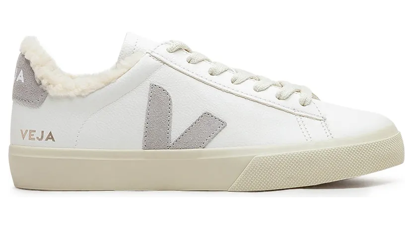 Veja Campo Fured Leather White Light Grey (CW0520571A)
