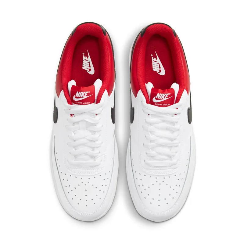 Nike Court Vision Low White Black University Red (DH0851-100)