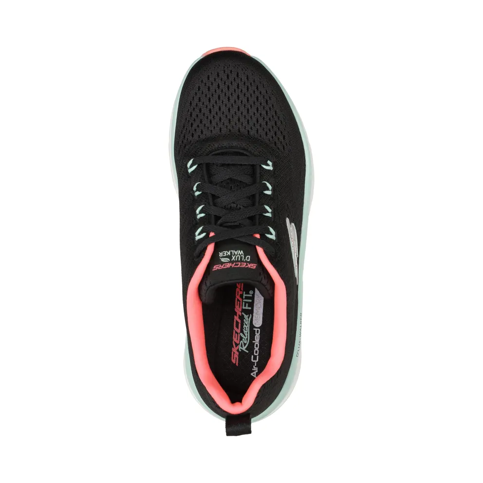 Skechers Relaxed Fit: D’Lux Walker – Fresh Finesse – Black / Munt – “Black” (149368 BKMN)