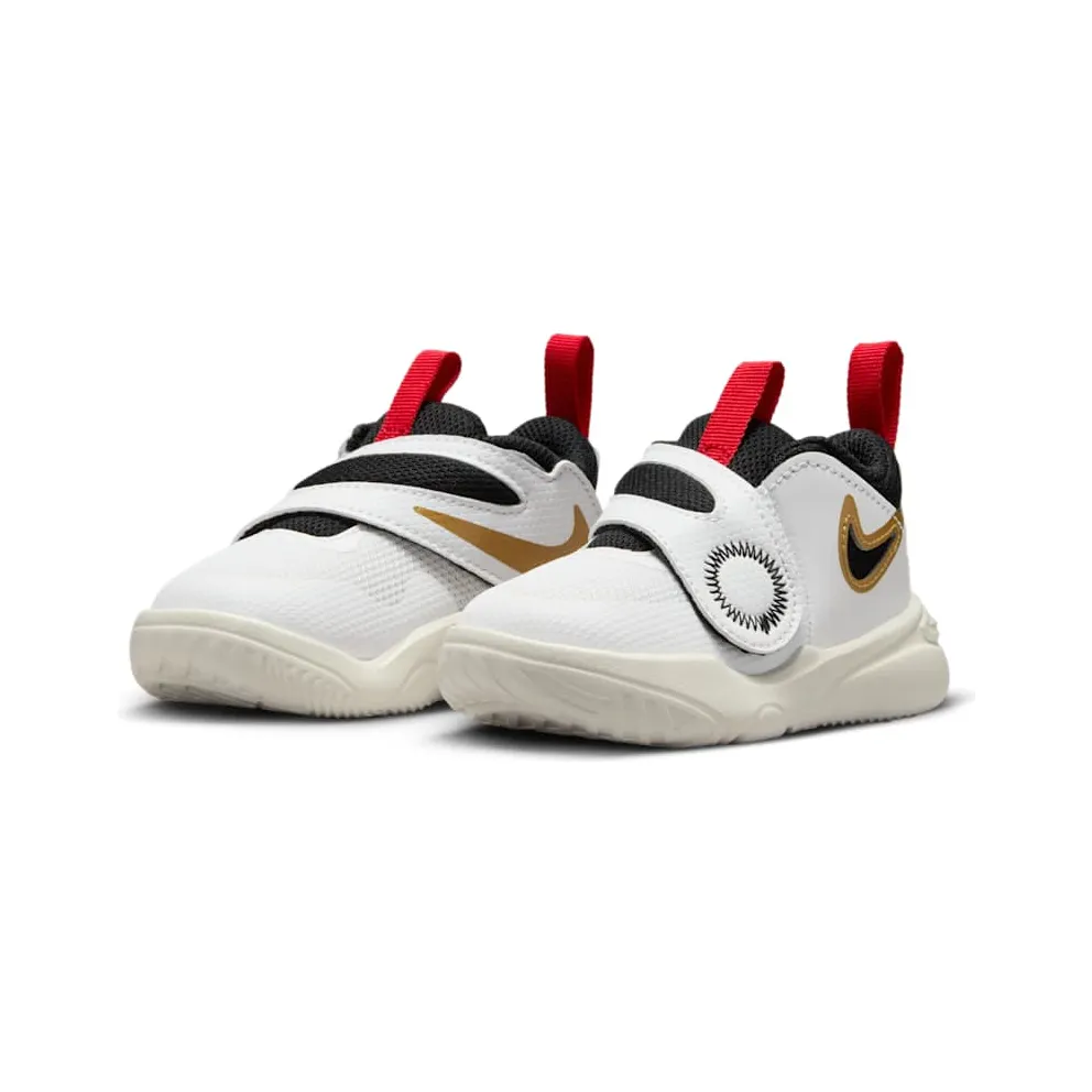 Nike Team Hustle D 11 White Metallic Gold University Red Black (DV8995-104)