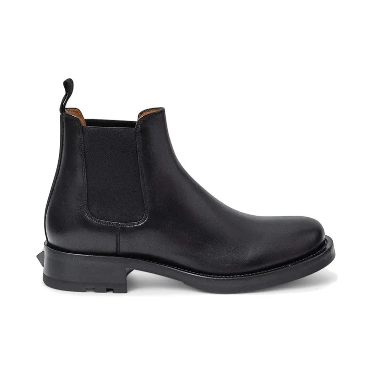 Valentino Garavani Roman Stud Leather Ankle Boots Black (WY2S0E58 ZQK 0NO)