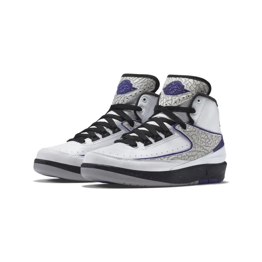 Jordan 2 Retro Dark Concord (GS) White/Dark Concord-Black Wolf Grey (395718-153)