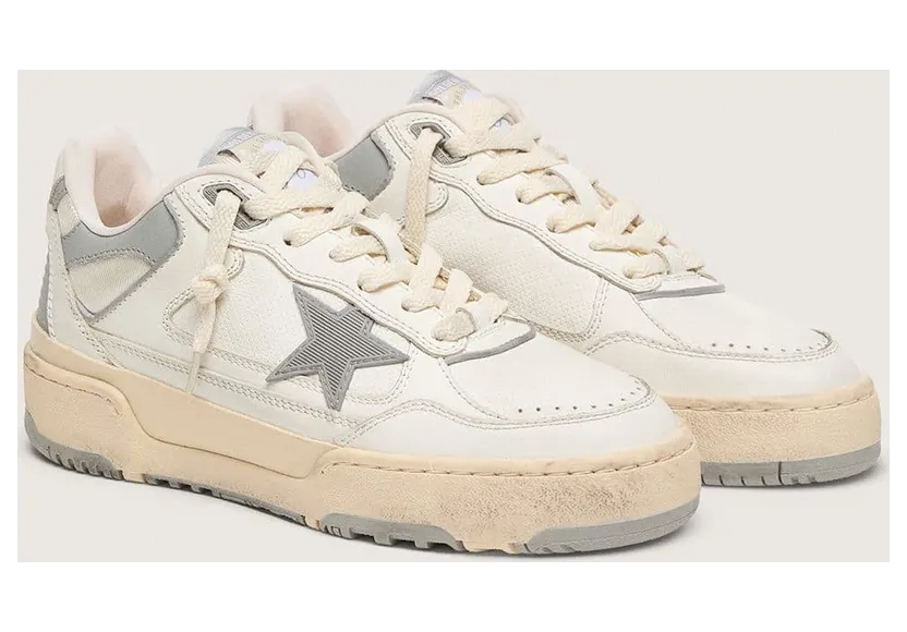 Golden Goose Women’S Forty2 With Grey Star And White Leather Heel Tab (GWF00630.F006886.10973) (2)