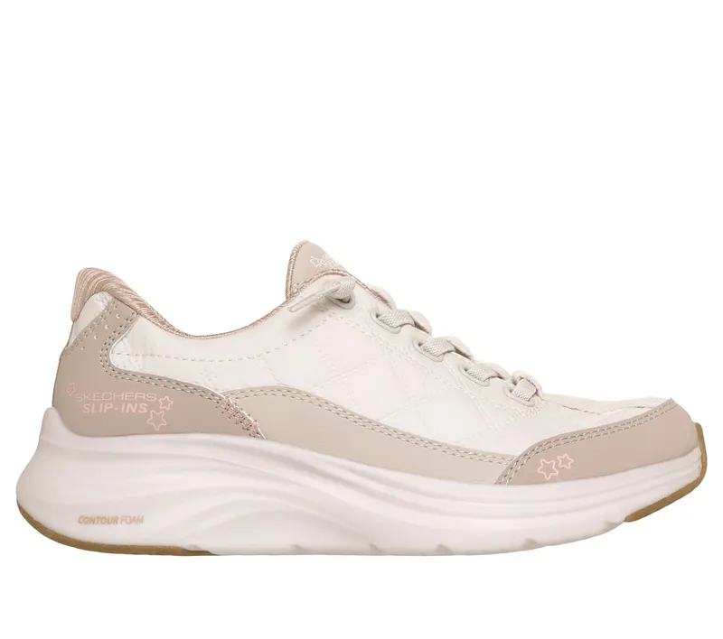 Skechers Slip-ins: Contour Foam – Cozy Fit Sneaker Natuurlijk/Taupe