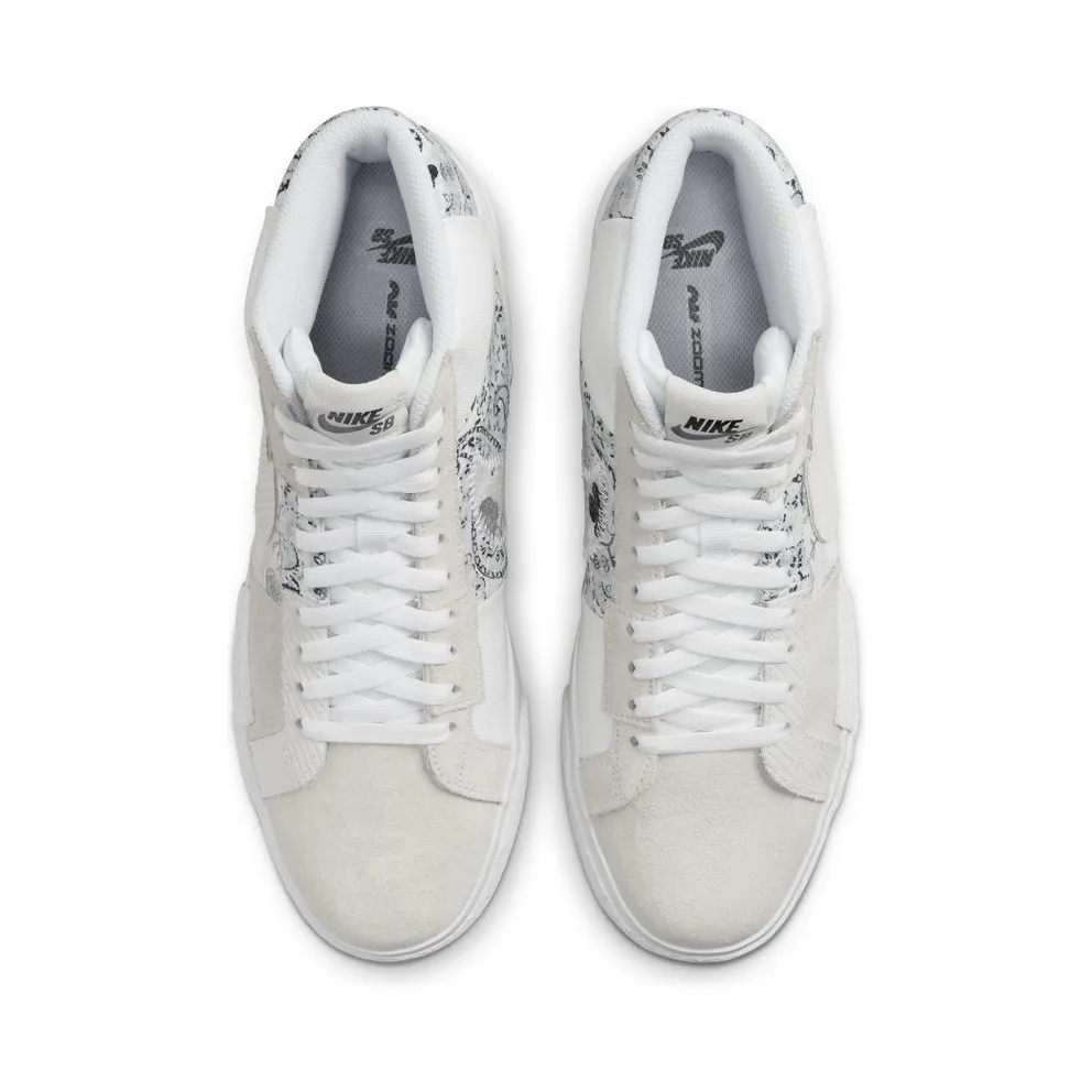 Nike SB Zoom Blazer Mid PRM Skate Shoes White (DM0859-100)