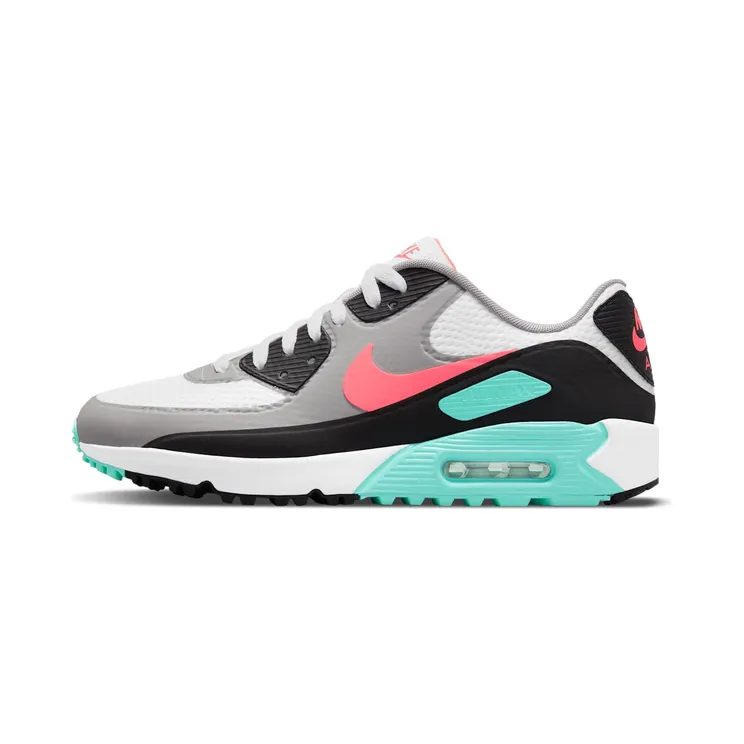 Nike Air Max 90 Golf “White / Black / Aurora Green / Hot Punch” (CU9978-133)