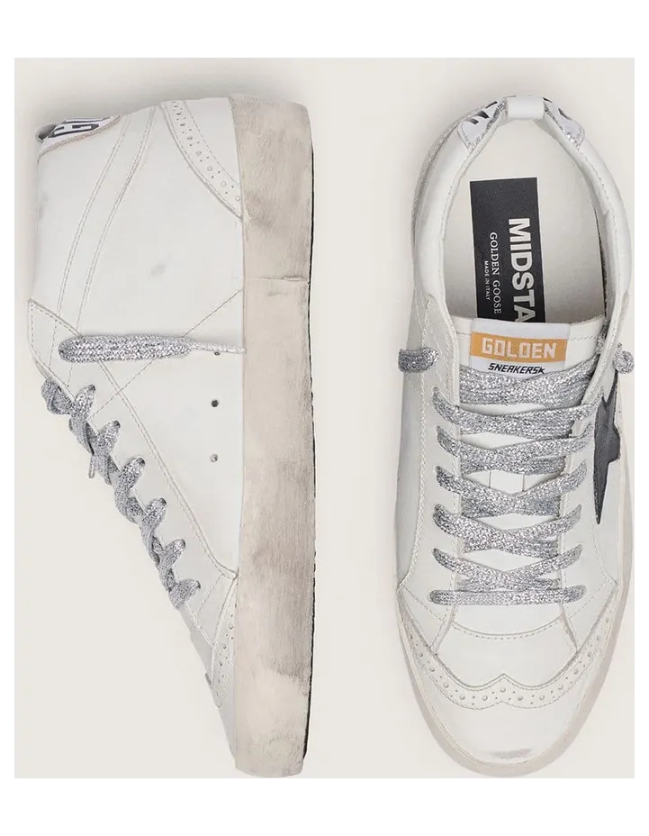 Golden Goose Mid Star With Laminated Heel Tab And Glitter Laces (GWF00122.F001249.10238) (3)
