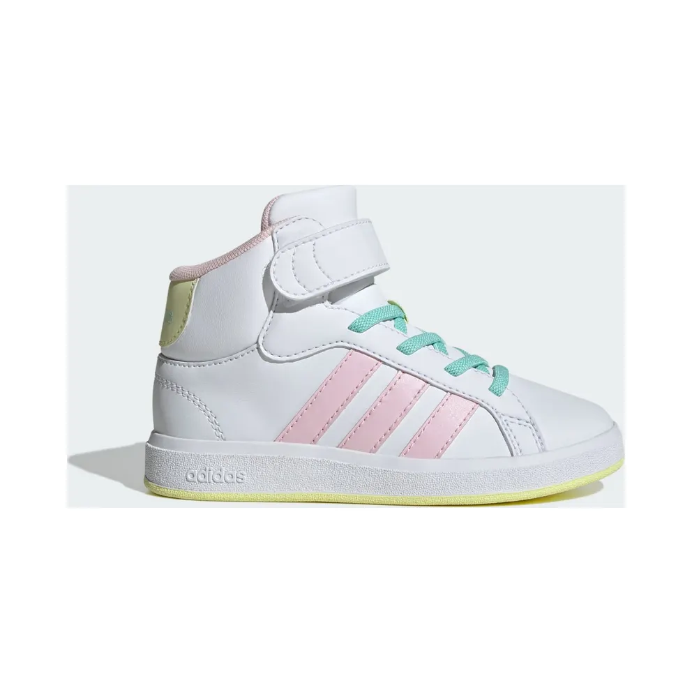 adidas Grand Court Mid Cloud White Clear Pink Ice Yellow (IE8705)