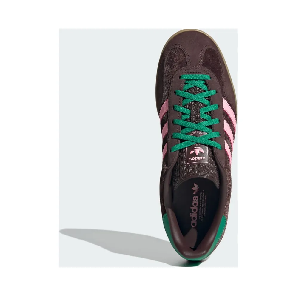 Adidas Gazelle Indoor Dark Brown / Glow Pink / Court Green (JI2714)