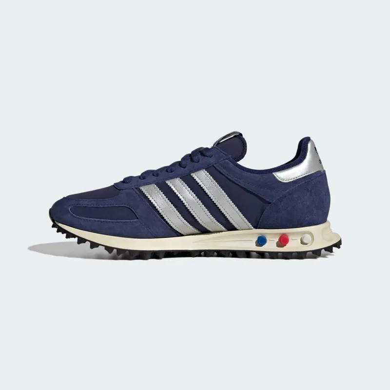 Adidas LA TRAINER OG Shoes Dark Blue / Silver Metallic / Off White (JR7171)