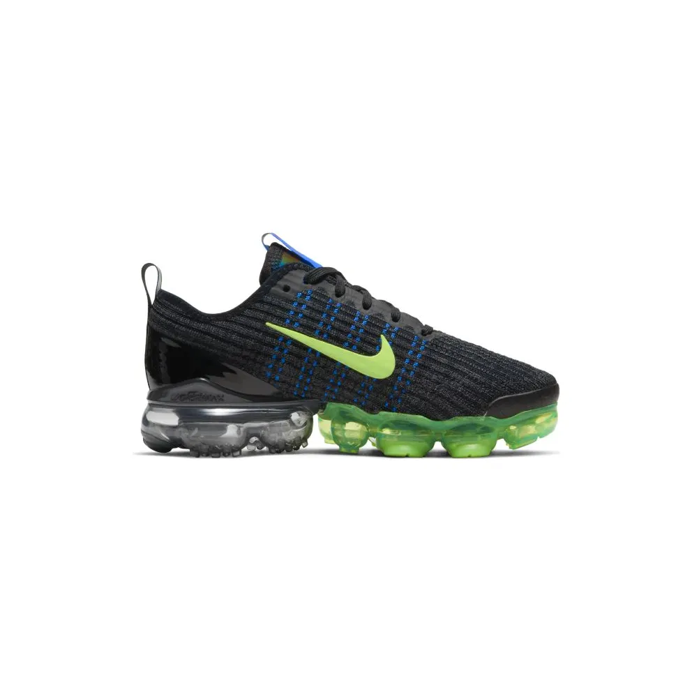 Nike Air VaporMax Flyknit 3 Black Blue Volt (GS) (DD9718-001)