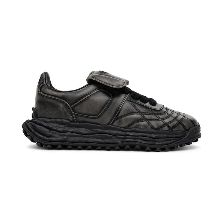 Maison Mihara Yasuhiro Scott OG Sole Vintage Leather Effect Low Triple Black (A16FW710-BLKBLK)
