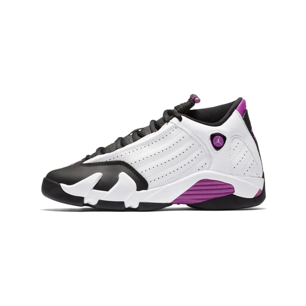 Jordan 14 Retro Fuchsia Flash Black Toe (GS) White/Fuchsia Flash-Black (654969-119)