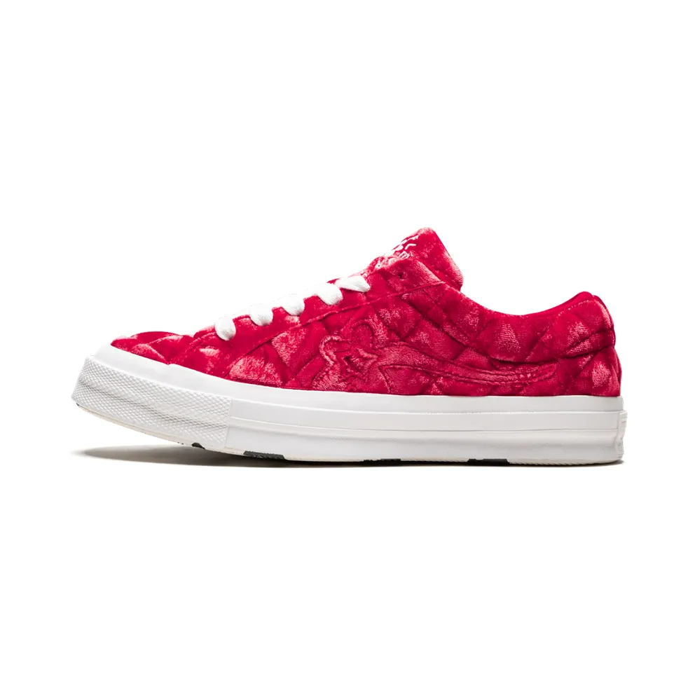 Converse One Star x Golf Le Fleur Quilted Velvet Barbados Cherry (165598C)