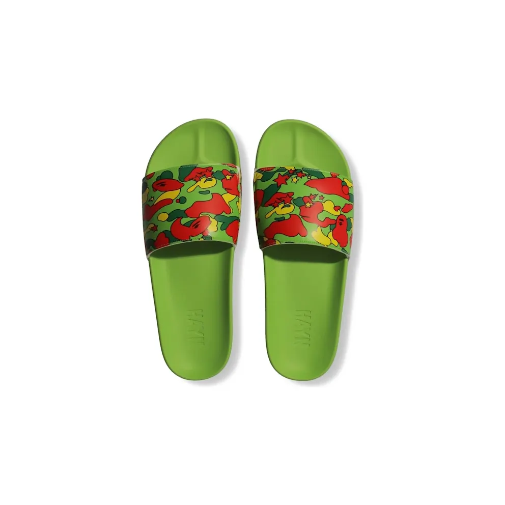 A Bathing Ape Hayn Slide Green Sta Camo (1H73-191-917 GR)
