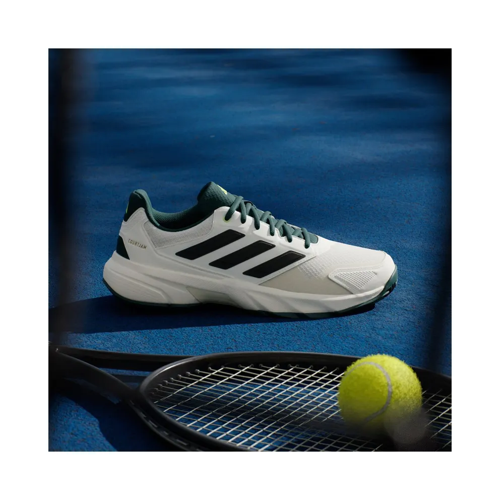 Adidas Courtjam Control 3 Tennis Off White / Silver Metallic / Aurora Ivy (JH5135)