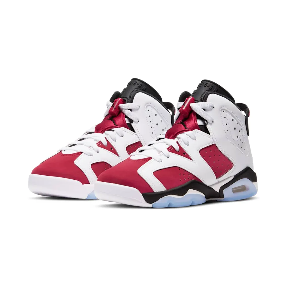 Jordan 6 Retro Carmine 2021 (GS) White/Black-Carmine (384665-106)