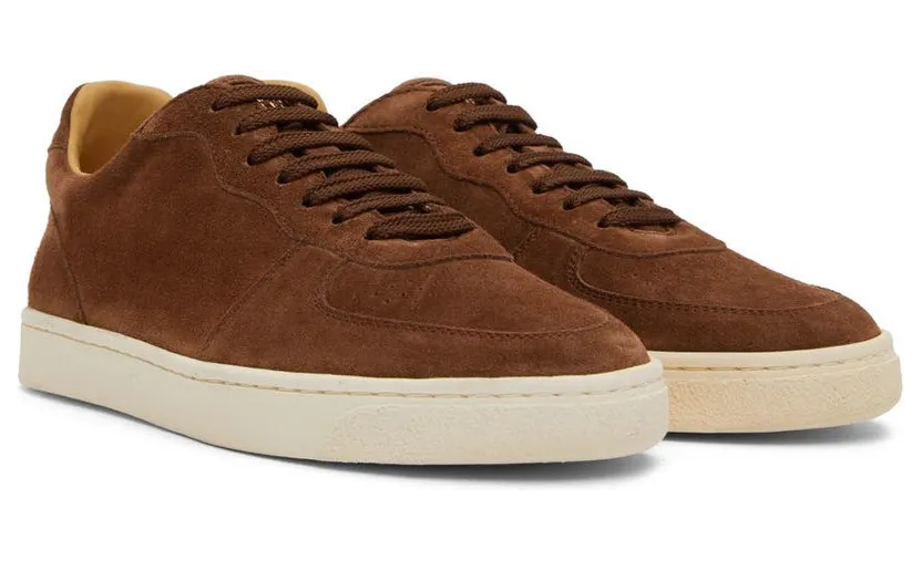 Brunello Cucinelli Brown Suede Sneakers (MZUDEFN272) (4)