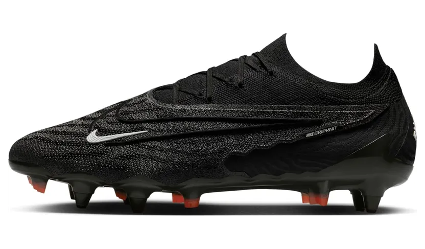 Nike Gripknit Phantom GX Elite SG-Pro Anti-Clog Traction Black Dark Smoke Grey Total Orange (DD9443-010)
