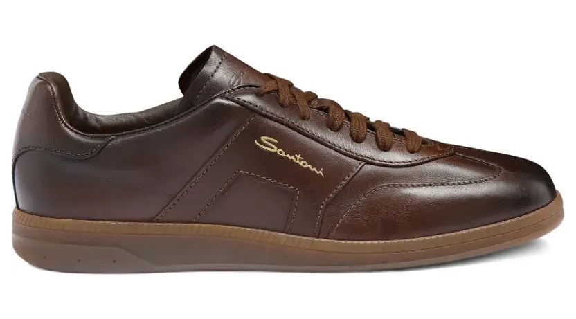 Santoni Dbs Oly leren “Brown” (MBPL22031DKTTCVLT50)