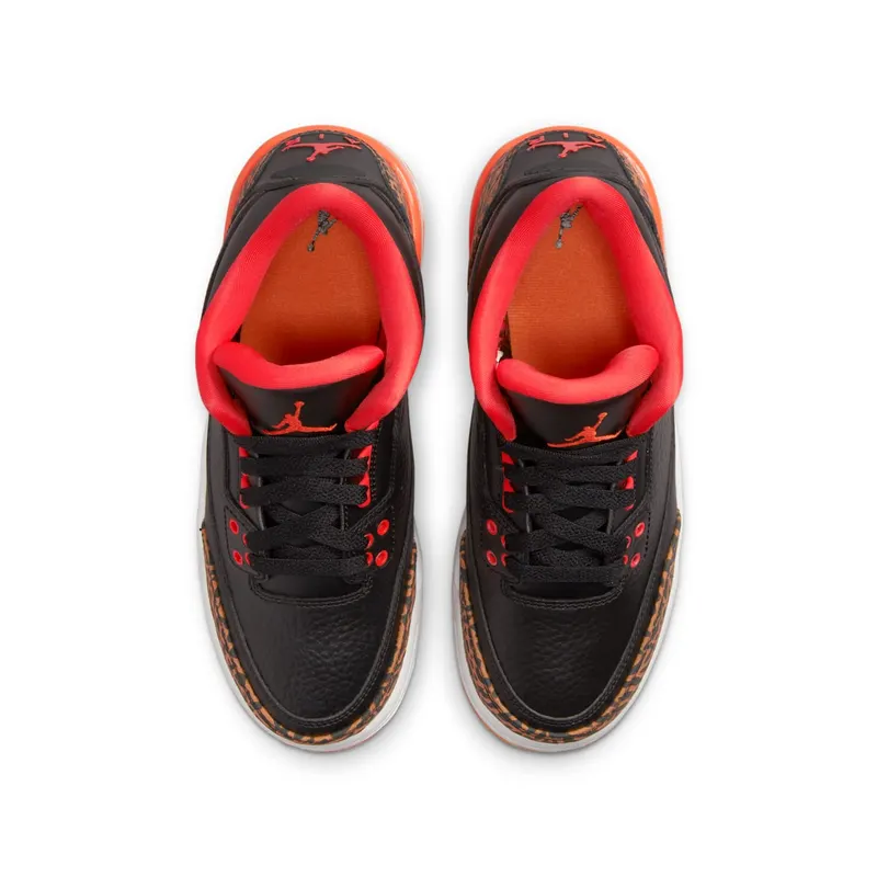 Air Jordan 3 Retro Black Team Orange (GS) (441140-088)