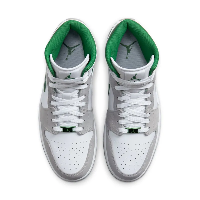 Air Jordan 1 Mid SE White Pine Green Smoke Grey (GS) (DC7294-103)