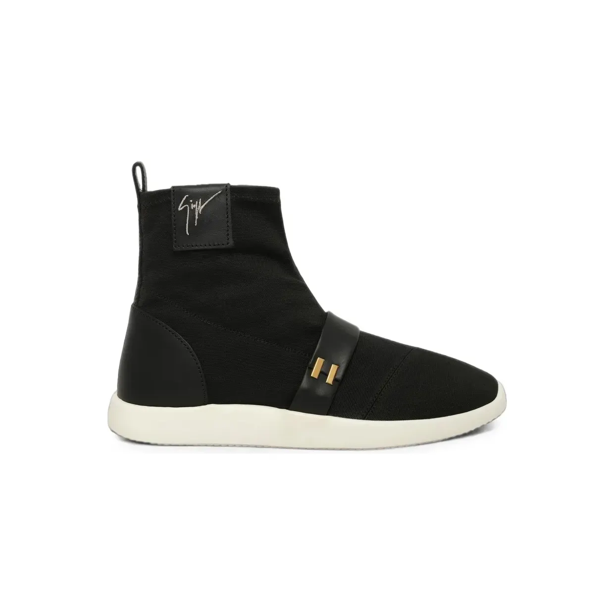 Giuseppe Zanotti High-Top-Sneakers mit Lederband “Black” (RM80018001)