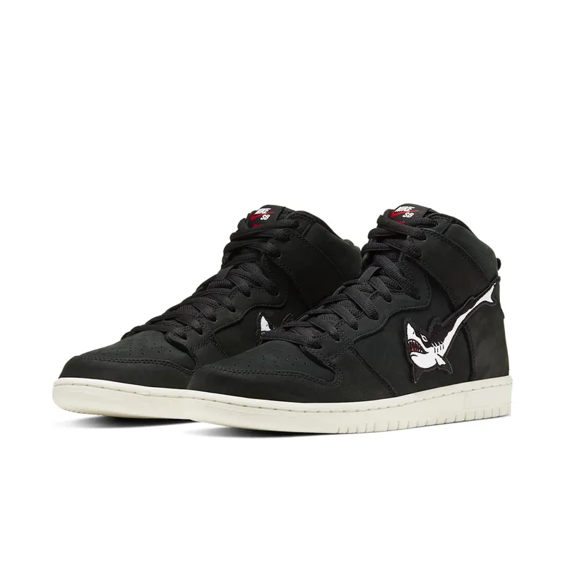Nike SB Dunk High Oski Shark Black/White-Red-Sail (CI2692-001)