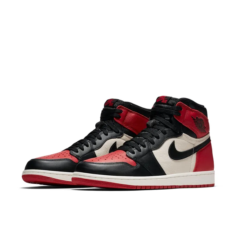 Air Jordan Nike AJ I 1 Retro High Bred Toe (2018) (555088-610)