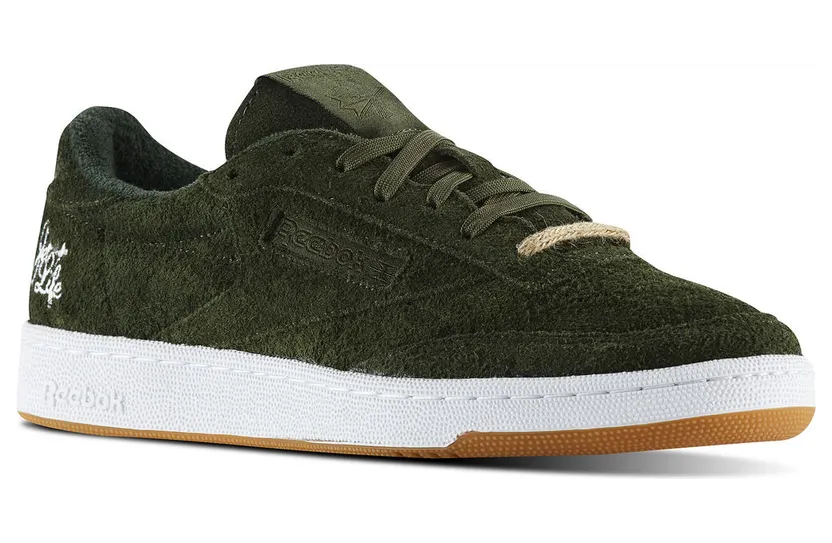 Reebok Club C Currensy Jet Life Primal Green/White-Hemp (Other Brands Reebok)