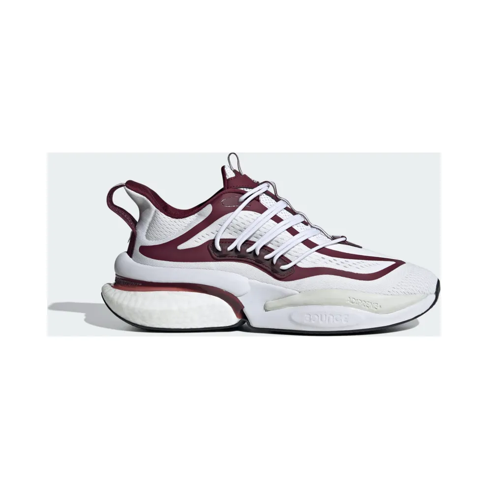 Adidas Mississippi State Alphaboost V1 “Cloud White Team Maroon Cool Grey” (IE1030)