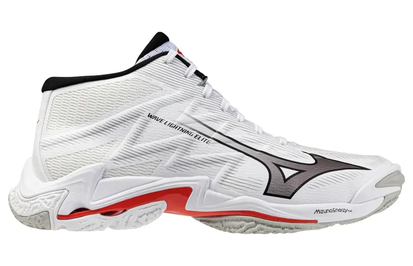 Mizuno Wave Lightning Elite Mid White Black Fiery Red (V1GA260559)
