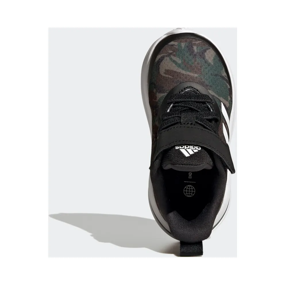 Adidas FortaRun Sport Running Elastic Lace and Top Strap Core Black / Cloud White / Green Oxide (GV9478)