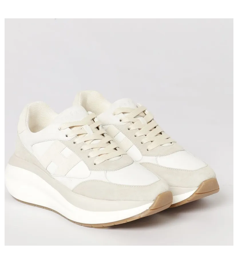 Hogan H714 Sneakers in Suede Leather White (HXW7140GA40N910RW6)