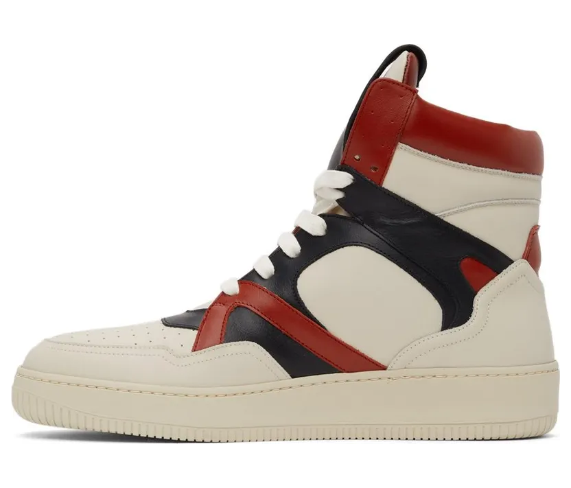 Human Recreational Services Off-White & Red Mongoose Sneakers (UE21GF0200X1C10) (3)