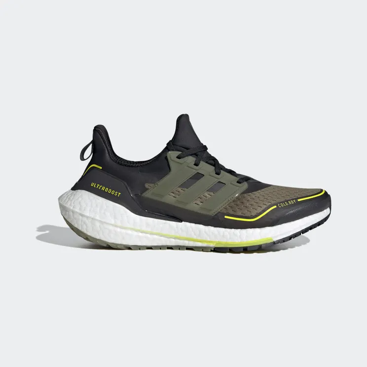 adidas Ultraboost 21 COLD.RDY Core Black / Focus Olive / Acid Yellow (S23896)