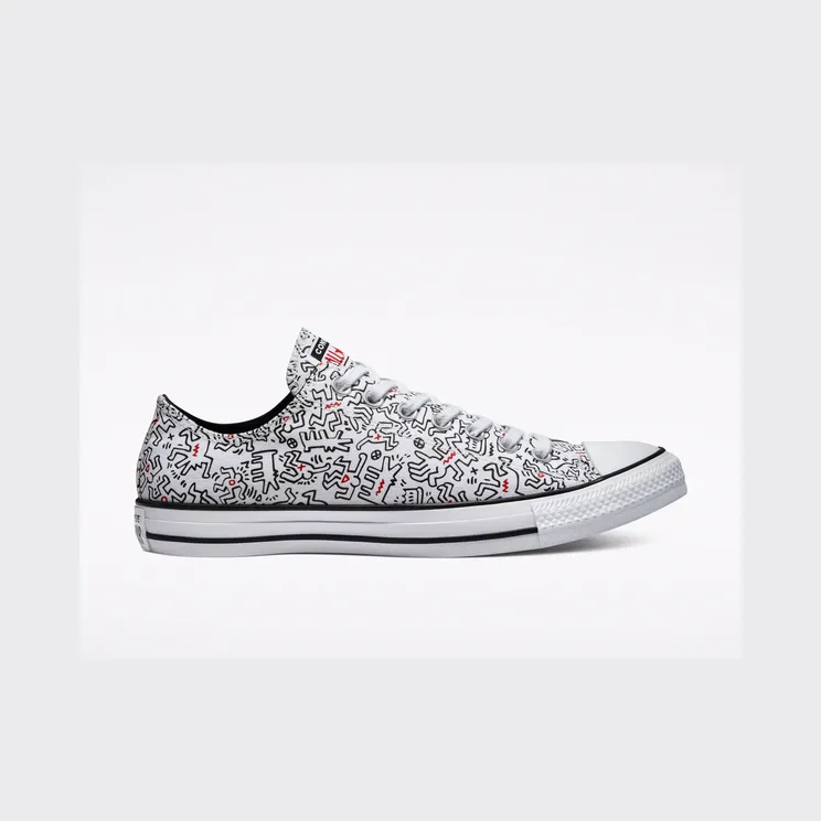 Converse Converse x Keith Haring Chuck Taylor All Star Low Top Wit/zwart/rood (171860C)