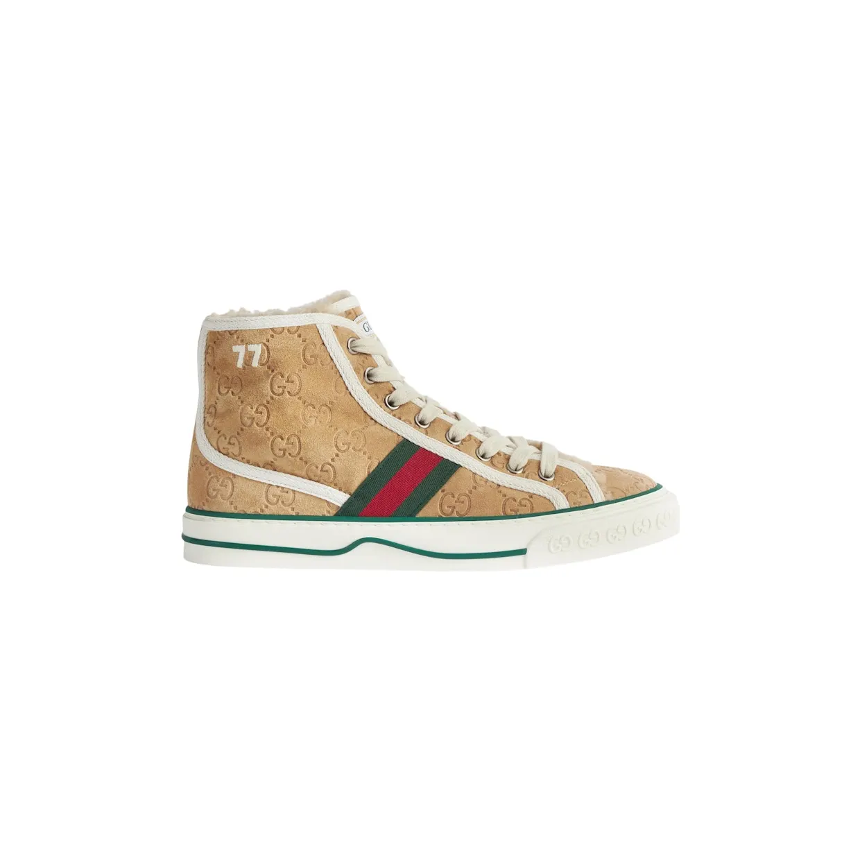 Gucci Tennis 1977 High GG Brown Suede (649327 UJ510 9564)