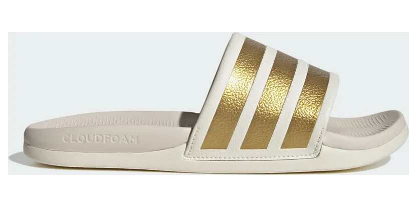 Adidas ADILETTE COMFORT 2.0 SLIPPERS Off White / Gold Metallic / Chalk White (JP9123)
