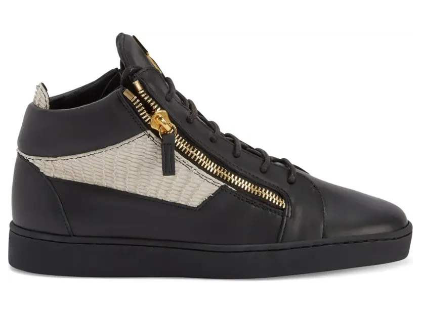 Giuseppe Zanotti Kriss leren sneakers met ritssluiting – Zwart (RU10072K26)