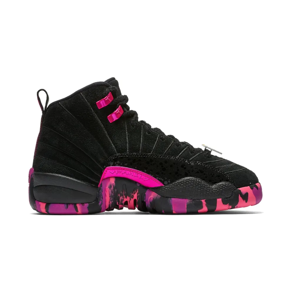 Jordan 12 Retro Doernbecher 2017 (GS) Black/Pink Blast-Hyper Violet (AH6988-023)