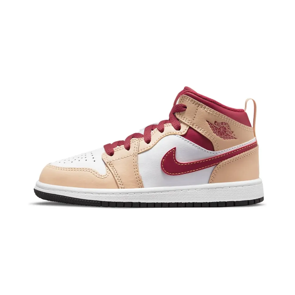 Air Jordan 1 Mid Light Cardinal Curry (PS) (640734-201)
