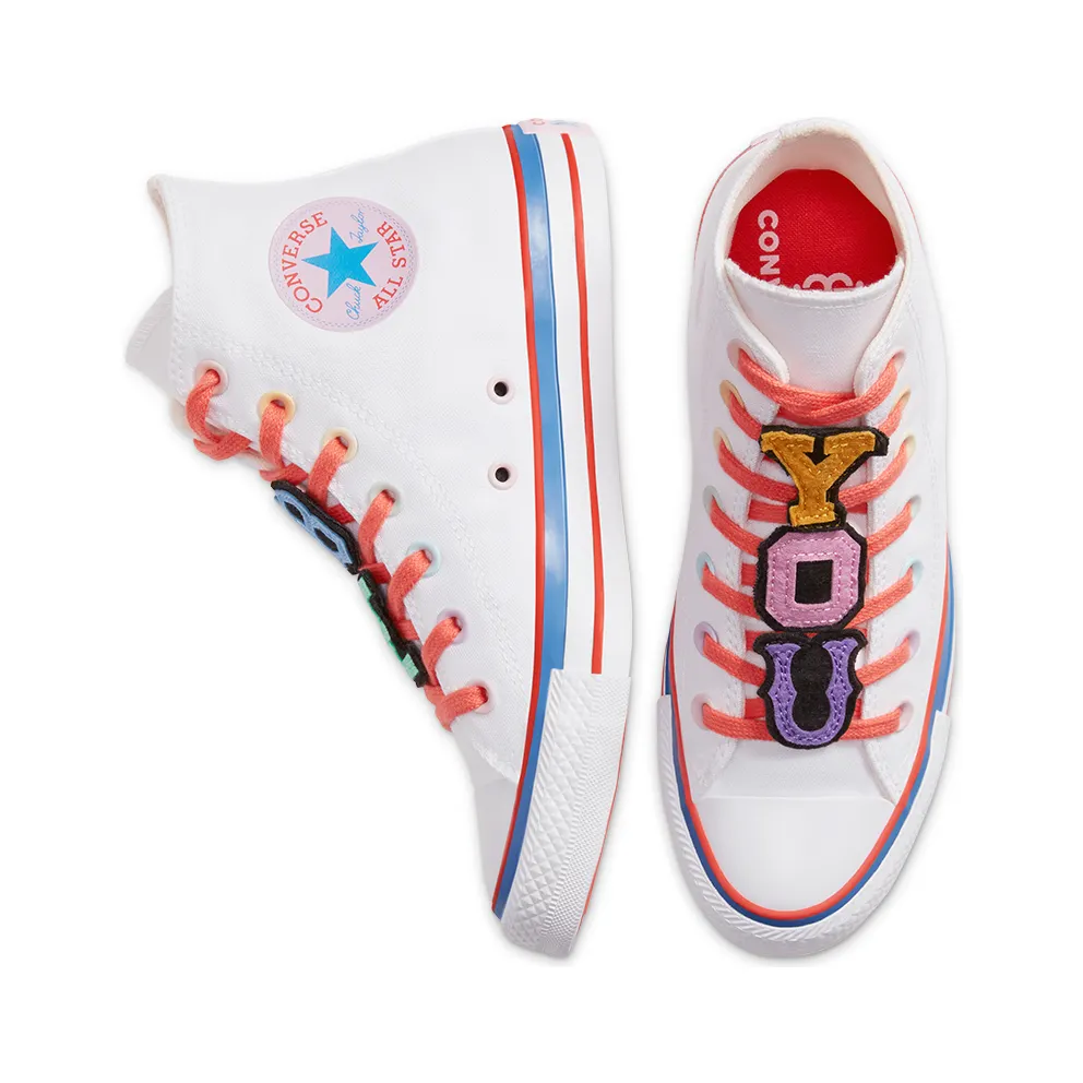 Converse Chuck Taylor All-Star Hi Millie Bobby Brown (W) White/Mandarin Red-Marina (567299C)
