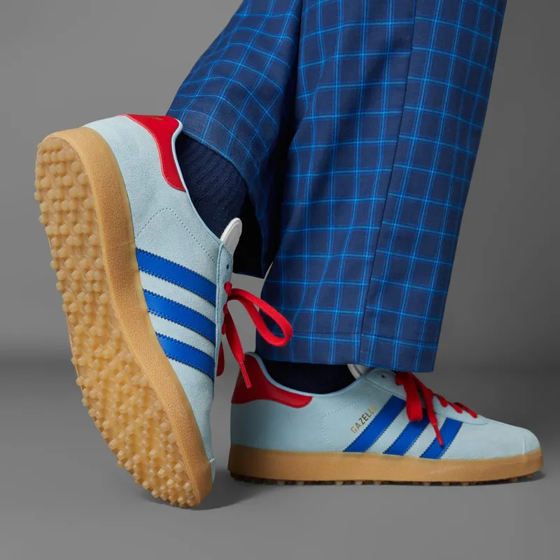 adidas Gazelle Spikeless Golf Clear Sky Royal Better Scarlet (IH8553)