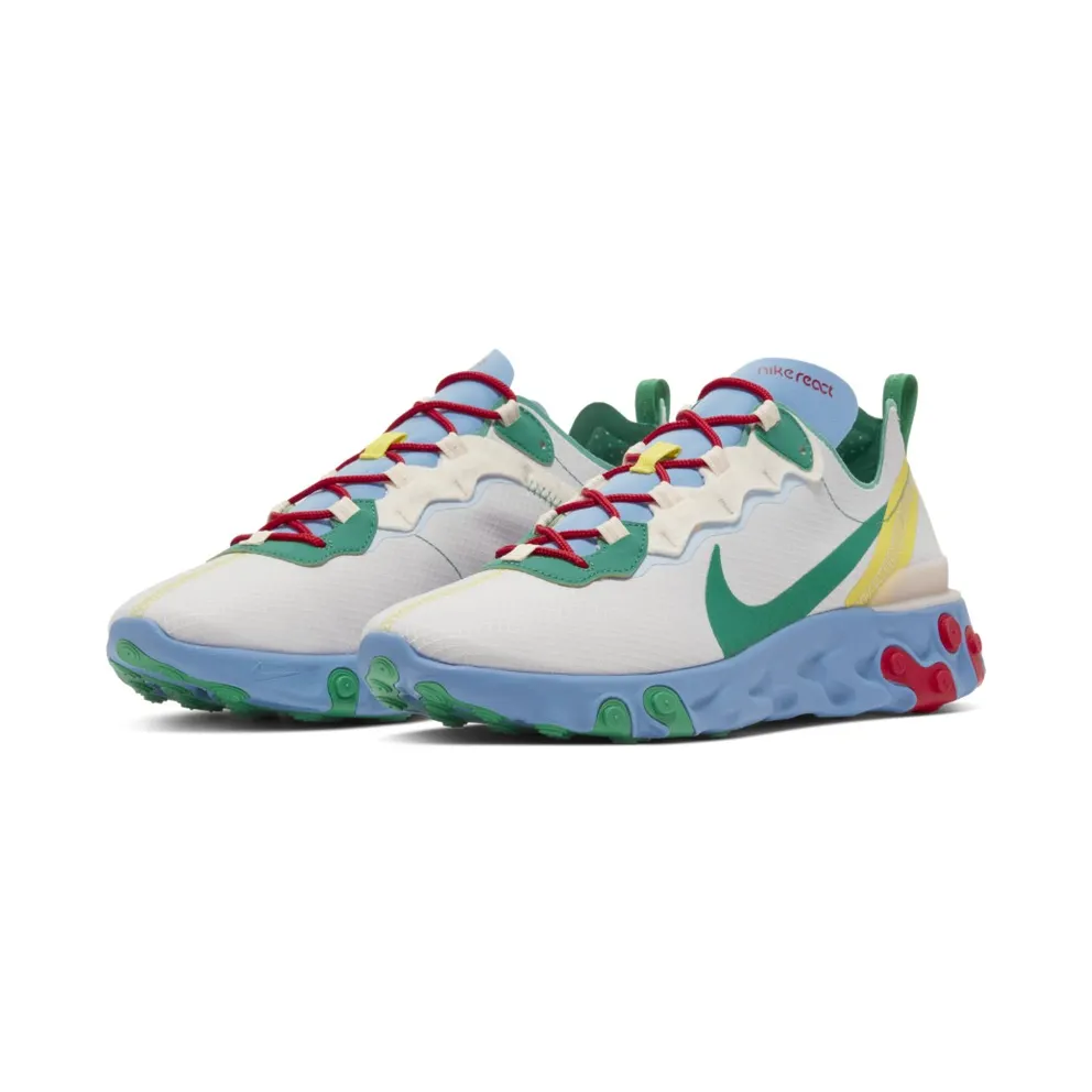 Nike React Element 55 Guava Ice Vast Grey Lucid Green Guava Ice/Vast Grey-University Red-Lucid Green (CT1142-800)