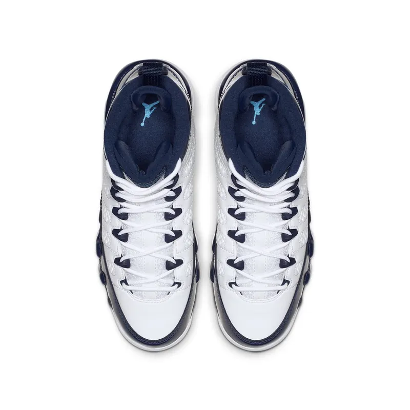Jordan 9 Retro Pearl Blue (GS) White/University Blue-Midnight Navy (302359-145)