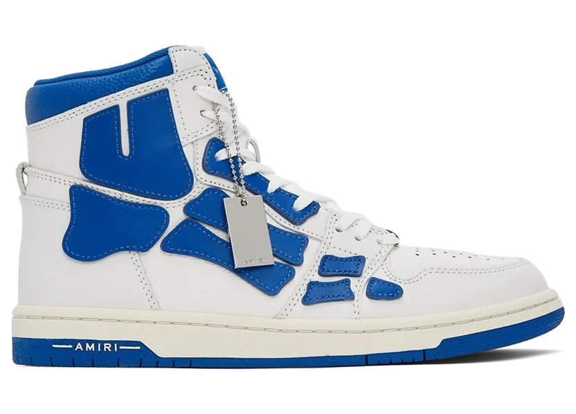 Amiri Skel Panelled High Top White/Blue (MFS002123)