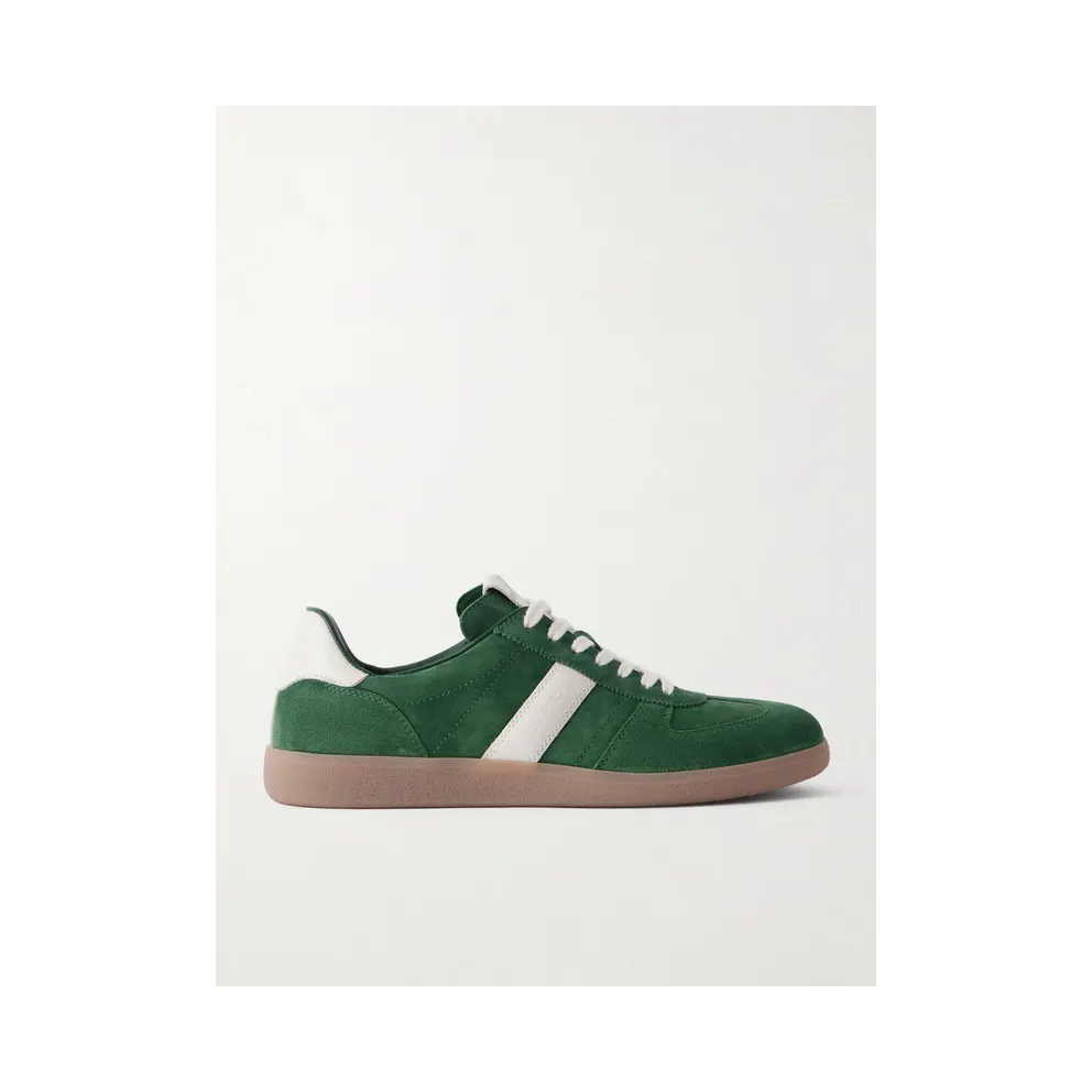 Tom Ford Archer Leather-Trimmed Suede Green (J1584-LCL046N)