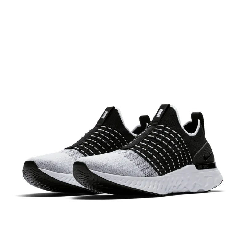 Nike React Phantom Run Flyknit 2 Black Black/White (CJ0277-001)