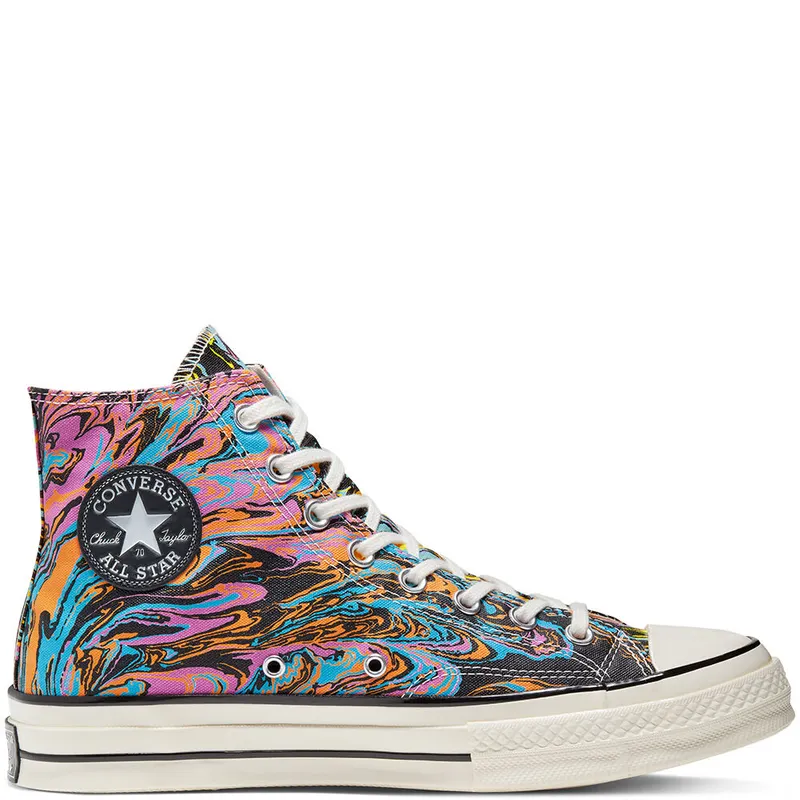 Converse Chuck Taylor All-Star 70s Hi Marble Egret/Multi-Black (167373C)